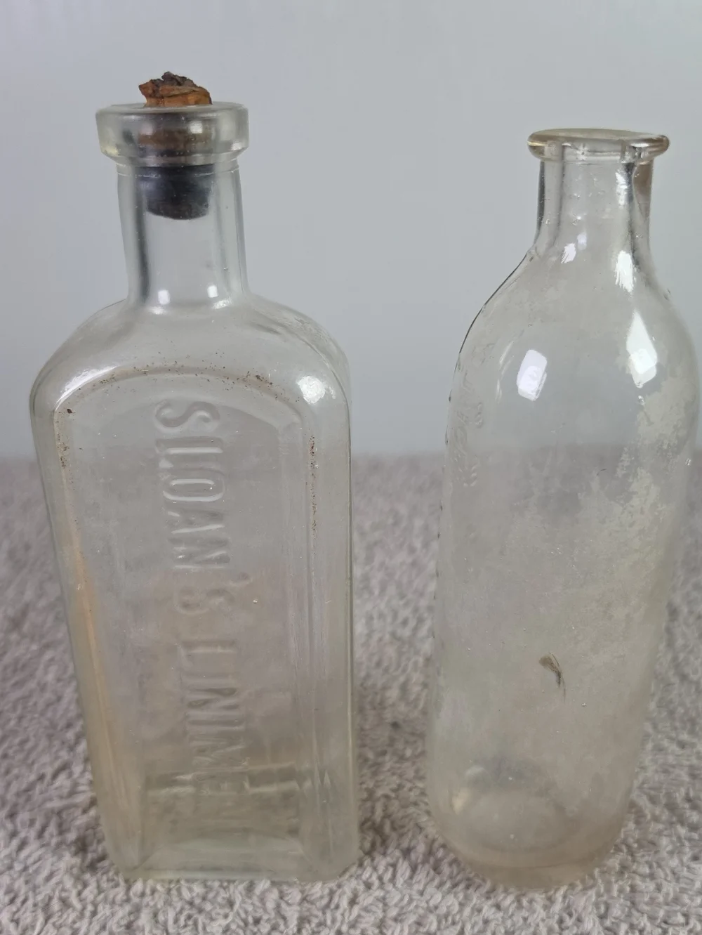 Clear Glass Bottle Set - Transparent Decorative Bottles
